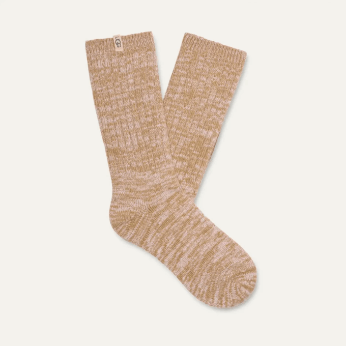 Rib Knit Slouchy Crew Sock