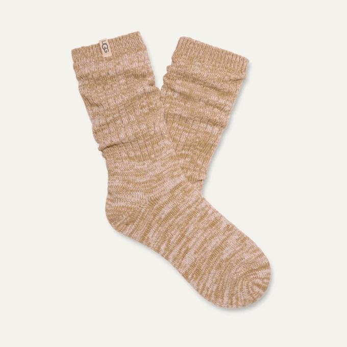 Rib Knit Slouchy Crew Sock